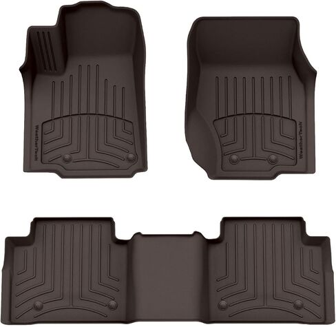 سجادات أرضية WeatherTech FloorLiner HP Custom Fit لسيارة جيب جراند شيروكي، جراند شيروكي 4xe - الصف الأول والثاني (4416961-4417822IM)، أسود in Kuwait