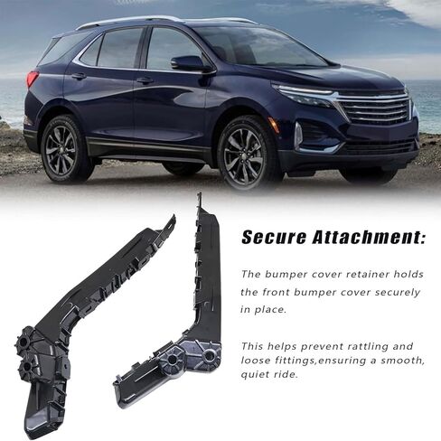 XQSMWF 1 Pair Front Bumper Cover Support Bracket Retainer Set Compatible with Chevrolet Equinox 2010-2017 Replacement for 84059892 GM1032116 84059893 GM1033116 Left Driver & Right Passenger Side in Saudi Arabia