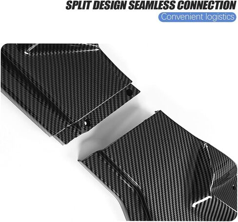 PACEWALKER for Tesla Model 3 Front Bumper Lip Kit Car Glossy Mods Spoilers fit for 2017-2023 Tesla Model 3 Accessories (Glossy Carbon Fiber Pattern) in Saudi Arabia