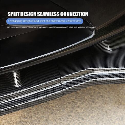 PACEWALKER for Tesla Model 3 Front Bumper Lip Kit Car Glossy Mods Spoilers fit for 2017-2023 Tesla Model 3 Accessories (Glossy Carbon Fiber Pattern) in Saudi Arabia