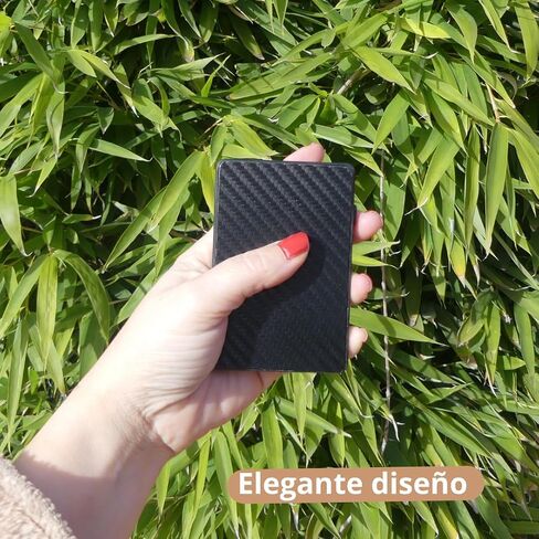 RFID Antitheft Cardholder: Elegant, One-Handed Access with Convenient Side Button, Non-Slip Design., BLACK2313 in Saudi Arabia