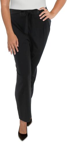 Calvin Klein Womens Plus Pleat Front Tapered Ankle Pants Black 18W in Kuwait
