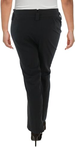 Calvin Klein Womens Plus Pleat Front Tapered Ankle Pants Black 18W in Kuwait