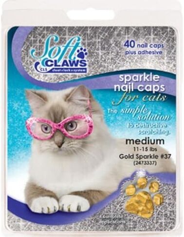 Soft Claws for Cats - CLS (Cleat Lock System), Size Medium, Color Clear in Kuwait
