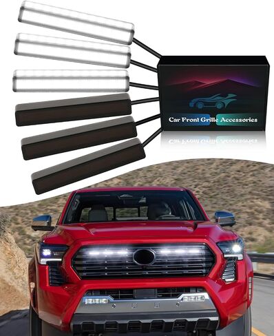 Amber Grill Lights for 2024 Toyota Tacoma LED Grille Lights Tacoma Accessories Front Grille Trims,4Pcs in Kuwait