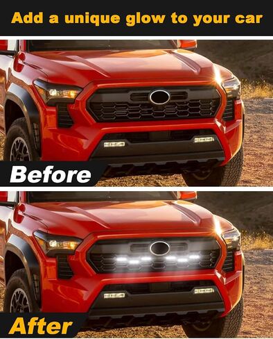 Amber Grill Lights for 2024 Toyota Tacoma LED Grille Lights Tacoma Accessories Front Grille Trims,4Pcs in Kuwait
