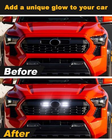 Amber Grill Lights for 2024 Toyota Tacoma LED Grille Lights Tacoma Accessories Front Grille Trims,4Pcs in Kuwait
