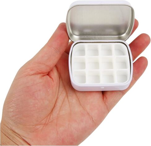 2 Pcs Mini Empty Watercolor Tin Box 12 Wells Portable Paint Palette Metal Paint Storage,Travel Watercolor Palette with Lid,Ideal for Artists on The Go(Black) in Kuwait