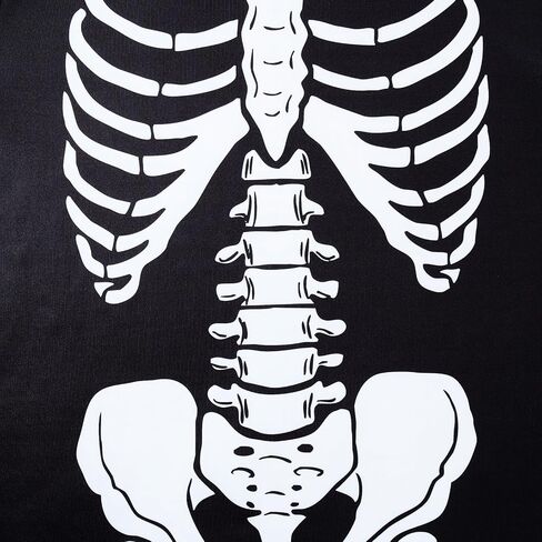 Goodstoworld Mens Halloween Tshirts Unisex Fake Muscle Hairy Chest Skeleton 3D Printed Shirts S-XXL in Kuwait