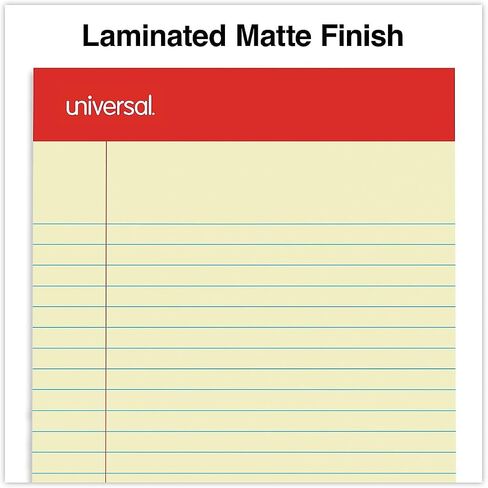Universal 46200 Perforated Edge Writing Pad, Narrow Rule, 5 x 8, Canary, 50 Sheet, Dozen in Saudi Arabia