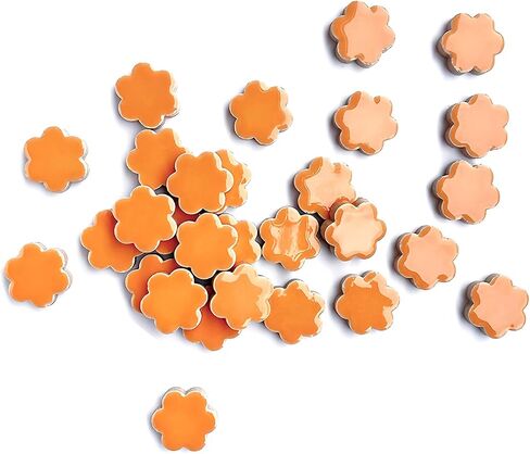 200g Ceramic Mosaic DIY Set Colorful Small Flower Ceramic Flower Mosaic Tile Craft Material Mosaic Art Material - Navy Blue in Saudi Arabia