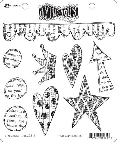 Ranger Dyan Reaveley's Dylusions Cling Stamp Collections 8.5"X7" Star Struck, Multi in Saudi Arabia