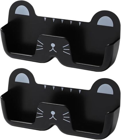 Allruyee 2 Pcs Adhesive No Drilling Glasses Organizer with Cat Face in Saudi Arabia