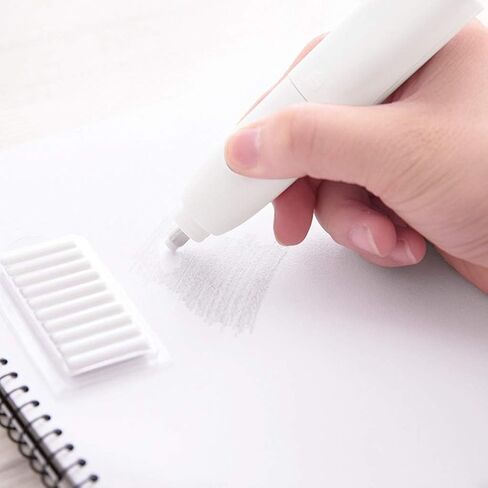 50Pcs White Rubber Eraser Refill Eraser with Refills Replacement Erasers Sketch Erasers Suitable for School，Office Lovely and Attractive, Erasers and Correction Products, Eraser Refill （5 * 25mm） in Saudi Arabia