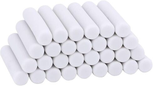 50Pcs White Rubber Eraser Refill Eraser with Refills Replacement Erasers Sketch Erasers Suitable for School，Office Lovely and Attractive, Erasers and Correction Products, Eraser Refill （5 * 25mm） in Saudi Arabia