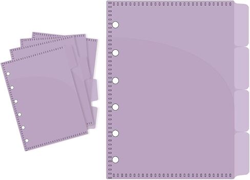 NatSumeBasics 12 A6 Binder Pockets Dividers Purple A6 Cash Stuffing Envelopes with Tab for 6 Ring Budgeting Planner Inserts Supplies Accessories (Purple) in Kuwait