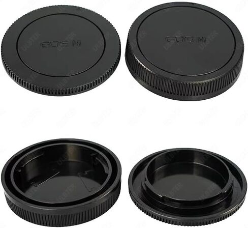 Body Cap & Rear Lens Cap Cover for Canon EOS R6 EOS R5 EOS R EOS RP EOS R3 EOS R7 EOS R10 EOS R6 Mark ii More Canon RF Mount and Lens Accessories with Hot Shoe Cover in Saudi Arabia