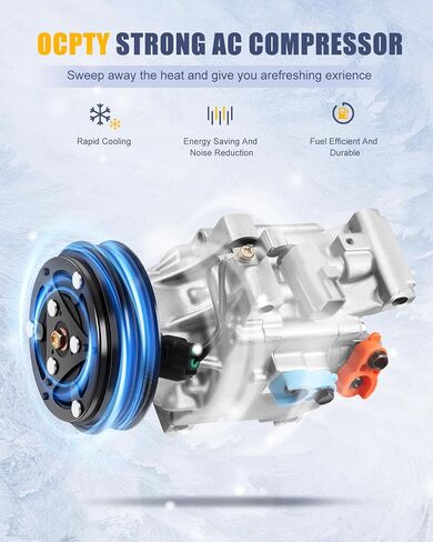 OCPTY AC Compressor for 2000-2005 for Toyota Echo 1.5L 4710487 471-0487 4711341 7512121 in Saudi Arabia