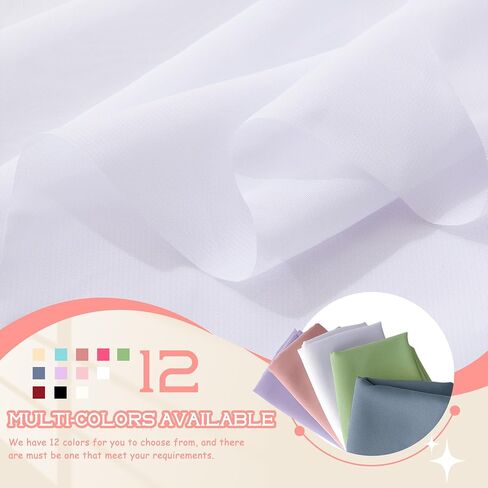VACVELT White Chiffon Fabric by The Yard, 60 Inch Wide Chiffon Sheer Fabric Bolt Wedding Draping Fabric, Soft Chiffon Fabric for Wedding Arch Draping Backdrop, Party Decoration (Pre-Cut, 1 Yard) in Saudi Arabia