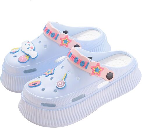 Kawaii Cartoon Slippers for Women - Cute Anti-Slip Cloud Slides, Soft and Comfy Indoor/Outdoor Garden Clogs, Adorable Sandals for Girls Women Birthday Gifts in Saudi Arabia