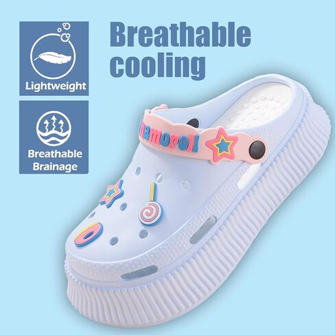 Kawaii Cartoon Slippers for Women - Cute Anti-Slip Cloud Slides, Soft and Comfy Indoor/Outdoor Garden Clogs, Adorable Sandals for Girls Women Birthday Gifts in Saudi Arabia