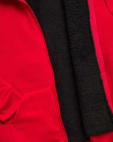 Boys' Sherpa Fleece Jogger Set - 2 Piece Basic Solid Full Zip Warm Cozy Sherpa Hoodie and Sweatpants (Size: 8-18) in Kuwait