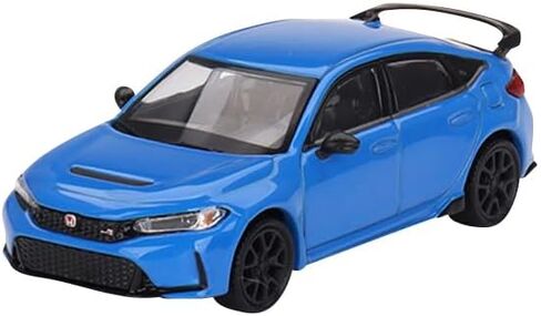 TrueScale Miniatures Mini GT 1/64 Honda Civic Type R 2023 Boost مقبض يسار لؤلؤي أزرق، منتج نهائي in Saudi Arabia