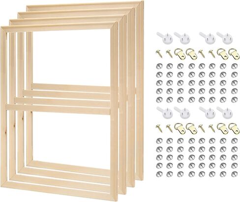 PATIKIL 12x16 inch Canvas Stretcher Bars, 4 Set DIY Removable Wooden Canvas Frames Kit for Oil Paintings Poster Picture Photo, Arts Accessory, Paint by Numbers in Saudi Arabia