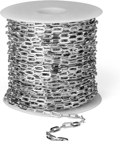 [33 FT] Gold Paperclip Chains Roll, 3.8mm Wide 14K Gold Plated Brass Paperclip Link Chains Spool Bulk for Jewelry Making in Saudi Arabia
