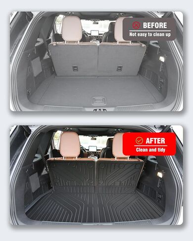 Cargo Liners Backrest Mat for Lincoln Aviator Accessories 2020-2024 with Hook&Loop Rear Trunk Mat Rear Seat Back Cover Protector All Weather Anti-Slip Split Dog Liner 3 PCS in Kuwait