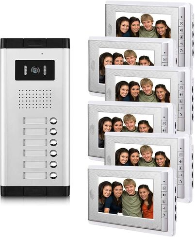 Apartment Video Intercom System, 4 Units Household Video Doorbell in Saudi Arabia