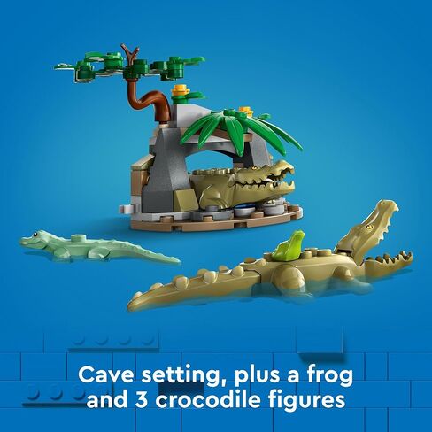 LEGO City Jungle Explorer Water Plane Toy Building Set, Buildable Seaplane for Boys and Girls Ages 6 and Up, Fun Summer Toy or Kids Gift Idea with 2 Minifigures, a Frog and 3 Crocodile Figures, 60425 in Saudi Arabia