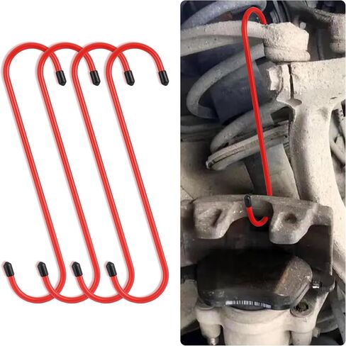 2PCS Brake Caliper Hangers,Brake Caliper Tool/Brake Caliper Compression Tool for Changing Brake Pads,Braking,Universal Automotive Tools Brake Caliper Hooks with Rubber Caps (2, Green) in Saudi Arabia