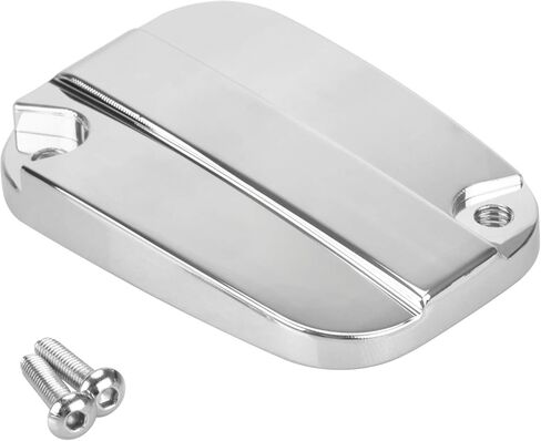 1 Pcs Chrome Front Brake Fluid Reservoir Cap Master Cylinder Cover for Harley Touring Electra Glide Road King 2007-2012 (Right) in Kuwait