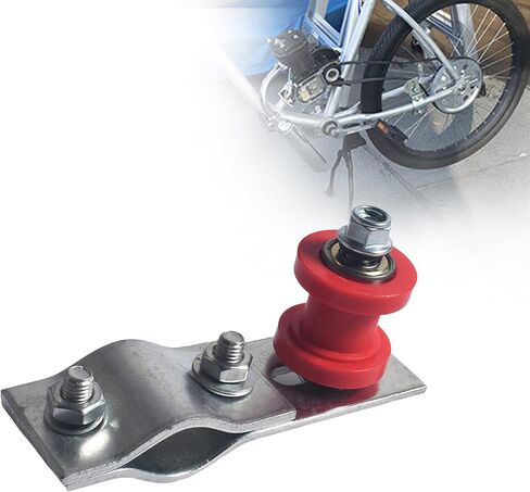 أداة ضبط شداد السلسلة مع عجلة دليل شداد سلسلة 8 مم مناسبة لمحرك 49cc 60cc 66cc 80cc بمحرك دراجة ترابية ATV دراجات حمراء in Saudi Arabia