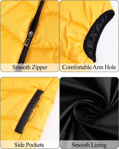 Happy Cherry Kids Snow Vest Jacket Hooded Padded Waistcoat Boys Girls Winter Warm Lightweight Sleeveless Puffer Vest in Saudi Arabia