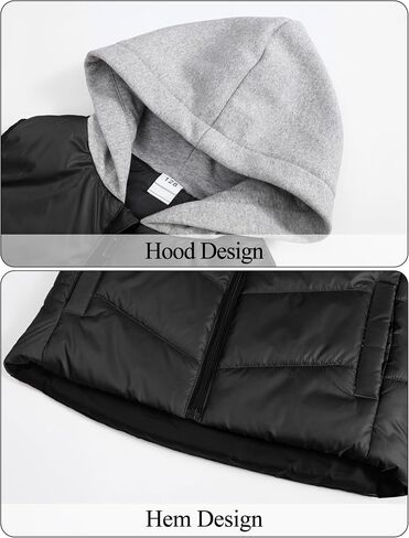 Happy Cherry Kids Snow Vest Jacket Hooded Padded Waistcoat Boys Girls Winter Warm Lightweight Sleeveless Puffer Vest in Saudi Arabia