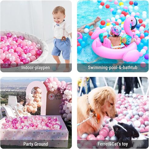 STARBOLO Ball Pit Balls for Baby and Toddler, 100pcs Phthalate Free BPA Free Crush Proof Plastic - Multicolored Pit Balls Play Toys for Kids Ball Pit, Pool,Play Tent,Party in Saudi Arabia