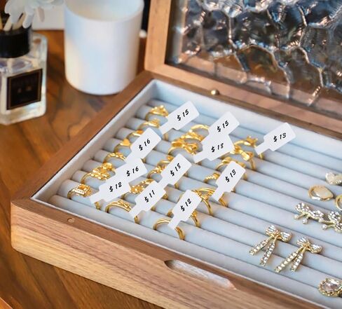 Mini Skater 500PCS Jewelry Price Tags Stickers Self Adhesive Blank Jewelry Price Label Display Tags for Rings Bracelet Necklaces Earrings Clothing (Holographic Laser) in Saudi Arabia