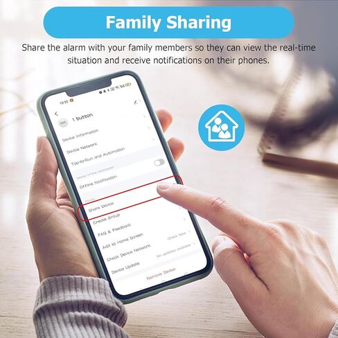زر اتصال Tuya WiFi الذكي SOS، زر الذعر اللاسلكي، إنذار شخصي لكبار السن والمريض المعاقين، 2 أزرار طوارئ قابلة لإعادة الشحن، يدعم فقط شبكة Wi-Fi 2.4 جيجا هرتز in Kuwait