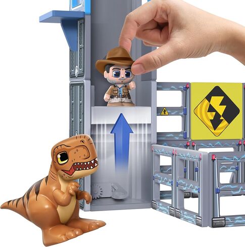 Tile Town Jurassic World Dino Rescue Magnetic Tiles Construction Building Set + Figures + Car, Kids 3-5+, New Action Tiles for Action Play, Realistic Builds, STEM Creative Toy in Saudi Arabia