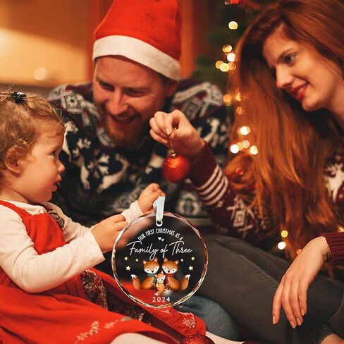Our First Christmas Engaged Ornament 2024 - Engagement Gifts for Couples, Engagement Gifts for Her - Engagement Gift for Couples -Glass Just Engaged Decorations (Engaged 2024) in Saudi Arabia