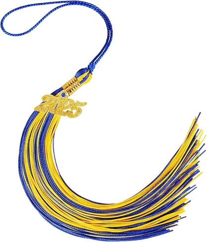 Graduation Tassel 2025, Graduation Cap Tassel, 2025 Tassels for Graduation Cap 2025 Graduation Hat Decoration Tassel with The 2025 Year Gold Charm for Graduate Ceremonies Accessories Blue White in Kuwait