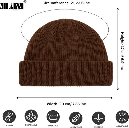 JILANI HANDICRAFT Trawler Beanie الشتاء صياد قبعة للرجال متماسكة الكفة للجنسين Skullcap in Kuwait