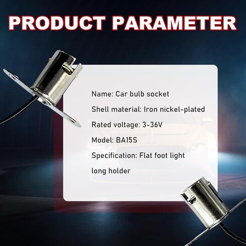2PCS Car Light Bulb Socket, BA15S LED Light Bulb Socket Holder, 1156 LED Bulb Light Lamp Socket Adapter with Wire Connector, Auto LED Bulb Socket for Truck, Car Accessories in Kuwait