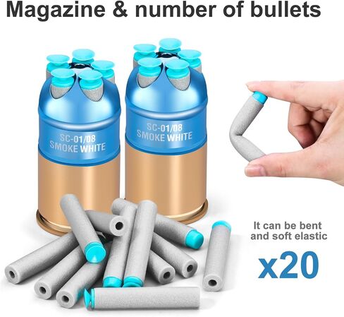 Soft Bullet Toy Gun Foam Blasters Realistic Sniper Pellet Shell Ejecting Shotgun Dart with Scope Rifle Fake Gun for Boys, Girls, Kids, and Adults Birthday Gift Age8-12 in Saudi Arabia