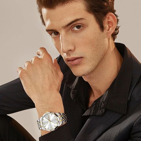 Men's Watch Fashion Nice Luxury Watches for Men Mens Dress Watch with Day Date Waterproof Stainless Steel Men Watch Analog Quartz Men's Wrist Watches Big Dial Mens Watches in Saudi Arabia