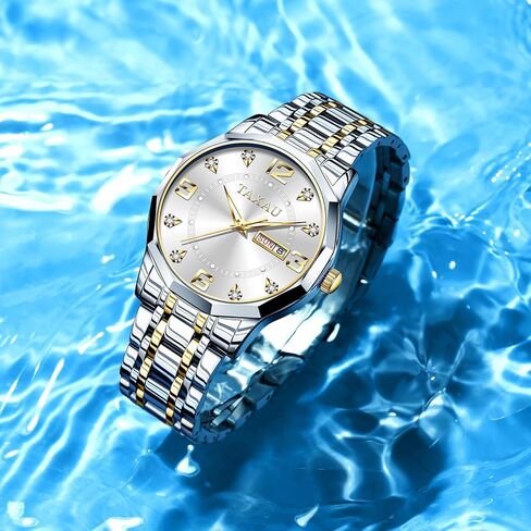 Men's Watch Fashion Nice Luxury Watches for Men Mens Dress Watch with Day Date Waterproof Stainless Steel Men Watch Analog Quartz Men's Wrist Watches Big Dial Mens Watches in Saudi Arabia