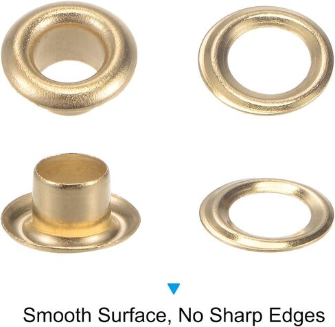 HARFINGTON 200 Set Grommet Eyelets Grommet Tool Kit Multi-Color 4mm 1/6 Inch Copper Metal Grommet Kit with 3pcs Installation Tools & Storage Box for Shoes Clothes Leather DIY in Saudi Arabia