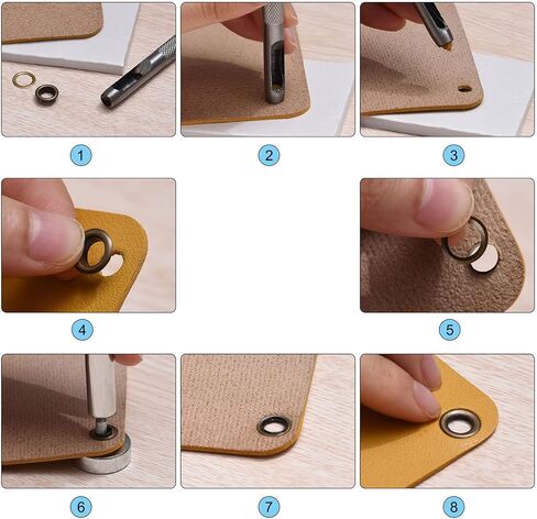 HARFINGTON 200 Set Grommet Eyelets Grommet Tool Kit Multi-Color 4mm 1/6 Inch Copper Metal Grommet Kit with 3pcs Installation Tools & Storage Box for Shoes Clothes Leather DIY in Saudi Arabia